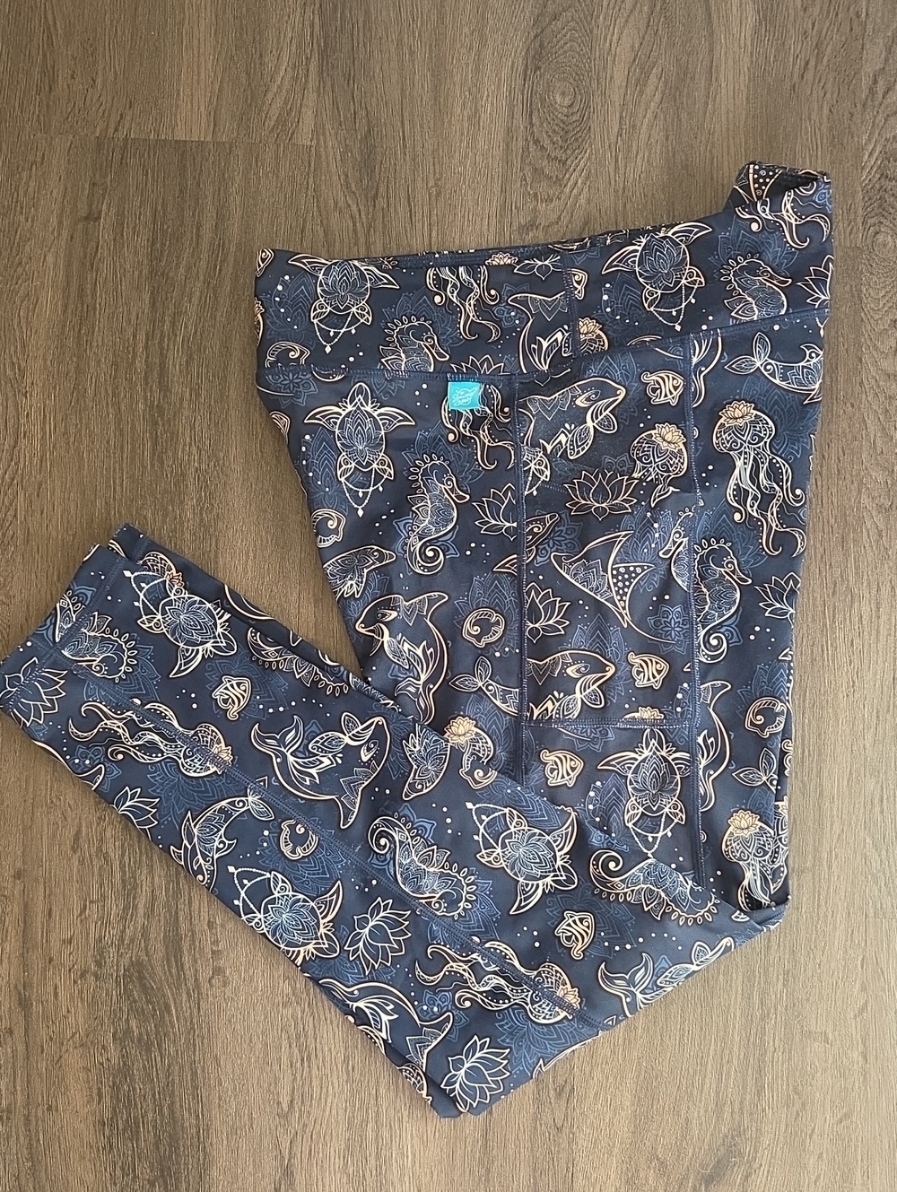 Spacefish Army Eco-Friendly Ocean Mandala Contour Leggings